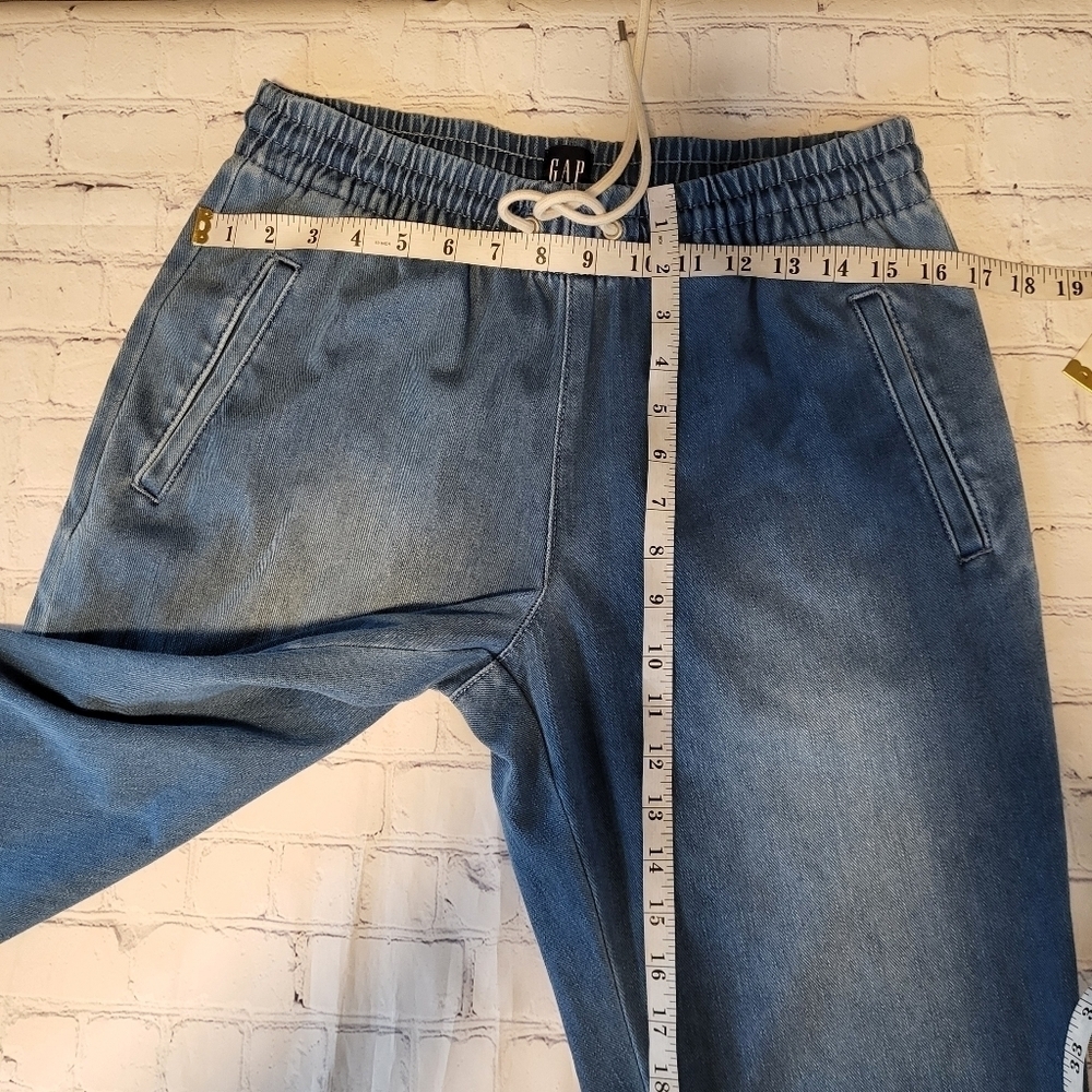 GAP High Rise Denim Joggers Size Small - Picture 5 of 9